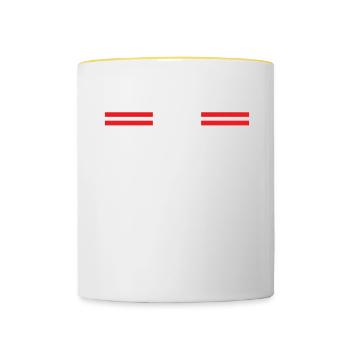 Make america drunk again funny 4th of july - Contrasting Mug - white/yellow - Front