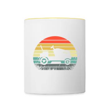 Rendre les pelouses à nouveau géniales - Mug contrasté - blanc/jaune - Devant