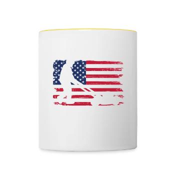 Rasen wieder toll machen - Tasse zweifarbig - Weiß/Gelb - Vorne