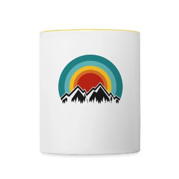 Am Morgen, wenn ich aufstehe, gib mir Jesus - - Tasse zweifarbig - Weiß/Gelb - Vorne