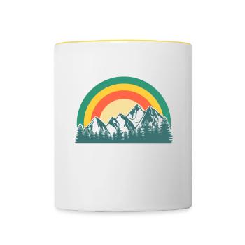 Leicht abgelenkt von Acroski - Tasse zweifarbig - Weiß/Gelb - Vorne