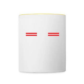 Biden Pay More Live Worse - Contrasting Mug - white/yellow - Front