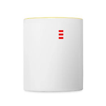 Biden Pay More Live Worse - Contrasting Mug - white/yellow - Front