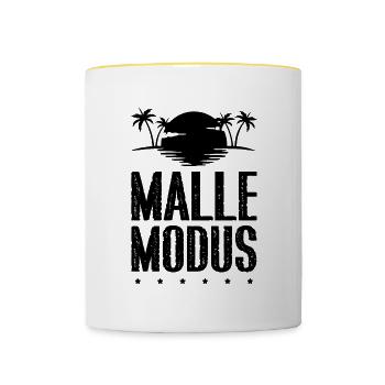 Malle Modus - Tasse zweifarbig - Weiß/Gelb - Vorne