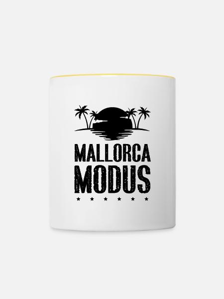 Mallorca Modus - Tasse zweifarbig - Weiß/Gelb