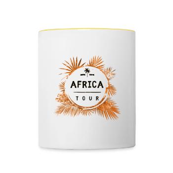 Afrika Tour Bunt - Tasse zweifarbig - Weiß/Gelb - Vorne