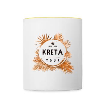 Crete Tour Colorful - Contrasting Mug - white/yellow - Front