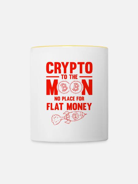 bitcoin geld - Tasse zweifarbig - Weiß/Gelb