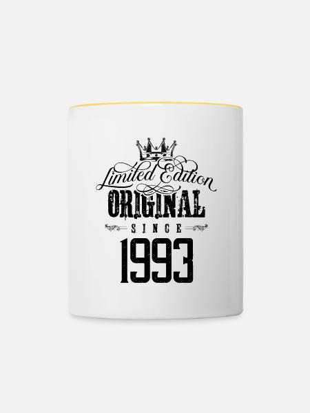 Édition limitée 1993 - Mug contrasté - blanc/jaune