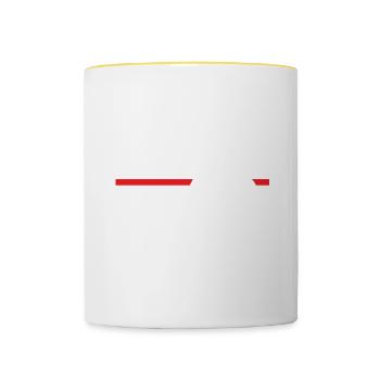 Retro Groovy Dibs On The Fireman, drôle - Mug contrasté - blanc/jaune - Devant
