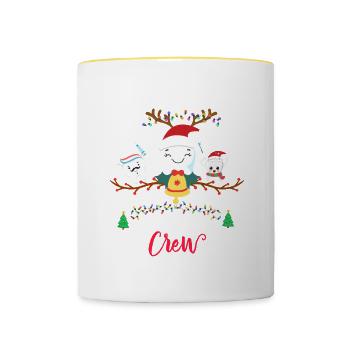 Dental Squad 2023 Christmas , Dentist Christmas , - Contrasting Mug - white/yellow - Front