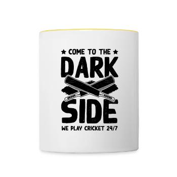 Cricket Dark Side - Contrasting Mug - white/yellow - Front