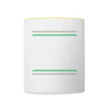 Wo glaubst du, wirst du einen Baum setzen, der - Tasse zweifarbig - Weiß/Gelb - Vorne