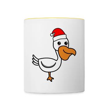 Pelikan Comic Noël Noël - Mug contrasté - blanc/jaune - Devant