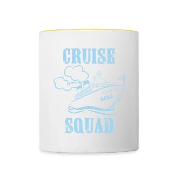 Maillot Family Cruise Squad 2023, groupe assorti - Mug contrasté - blanc/jaune - Devant