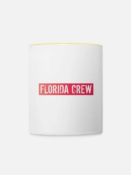 Florida Crew - Tasse zweifarbig - Weiß/Gelb