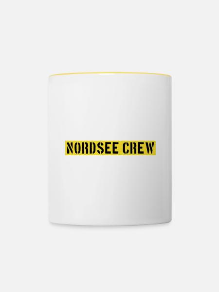 Nordsee Crew - Tasse zweifarbig - Weiß/Gelb