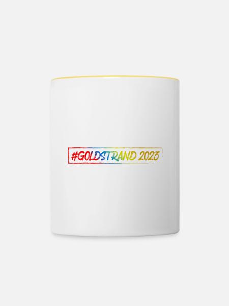 Goldstrand 2023 - Tasse zweifarbig - Weiß/Gelb