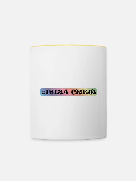 Ibiza Crew - Tasse zweifarbig - Weiß/Gelb