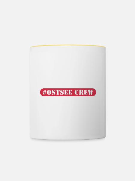 Ostsee Crew - Tasse zweifarbig - Weiß/Gelb