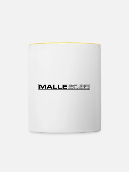 Malle 2025 - Tasse zweifarbig - Weiß/Gelb