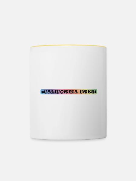 California Crew - Tasse zweifarbig - Weiß/Gelb