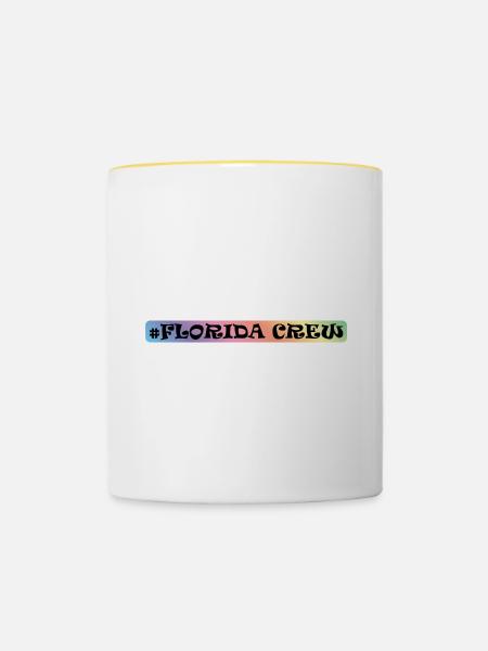 Florida Crew - Tasse zweifarbig - Weiß/Gelb