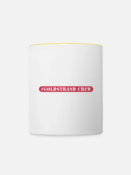 Goldstrand Crew - Tasse zweifarbig - Weiß/Gelb