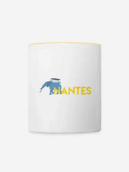 Nantes - Tasse zweifarbig - Weiß/Gelb