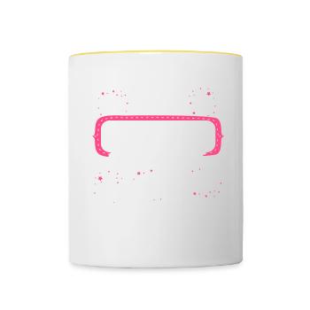 CANE-CORSO - sabber - Tasse zweifarbig - Weiß/Gelb - Vorne