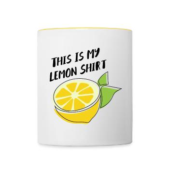 Citrons Fruits d'été Limonade aux agrumes Wildlife - Mug contrasté - blanc/jaune - Devant
