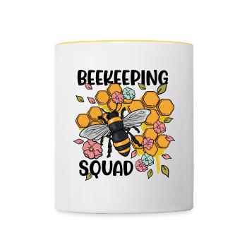 Beekeeper Squad Honey Wildlife Beekeeping - Contrasting Mug - white/yellow - Front