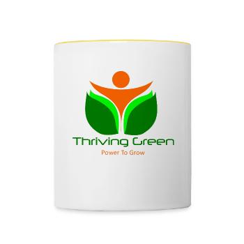 Thriving Green - Tasse zweifarbig - Weiß/Gelb - Vorne