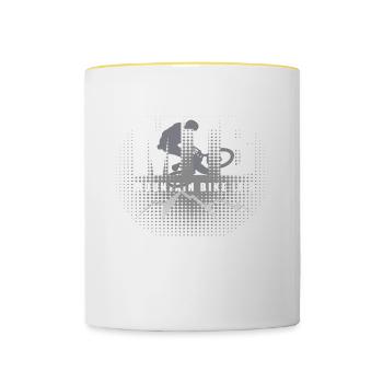 Mountain Bike Life MTB - Contrasting Mug - white/yellow - Front