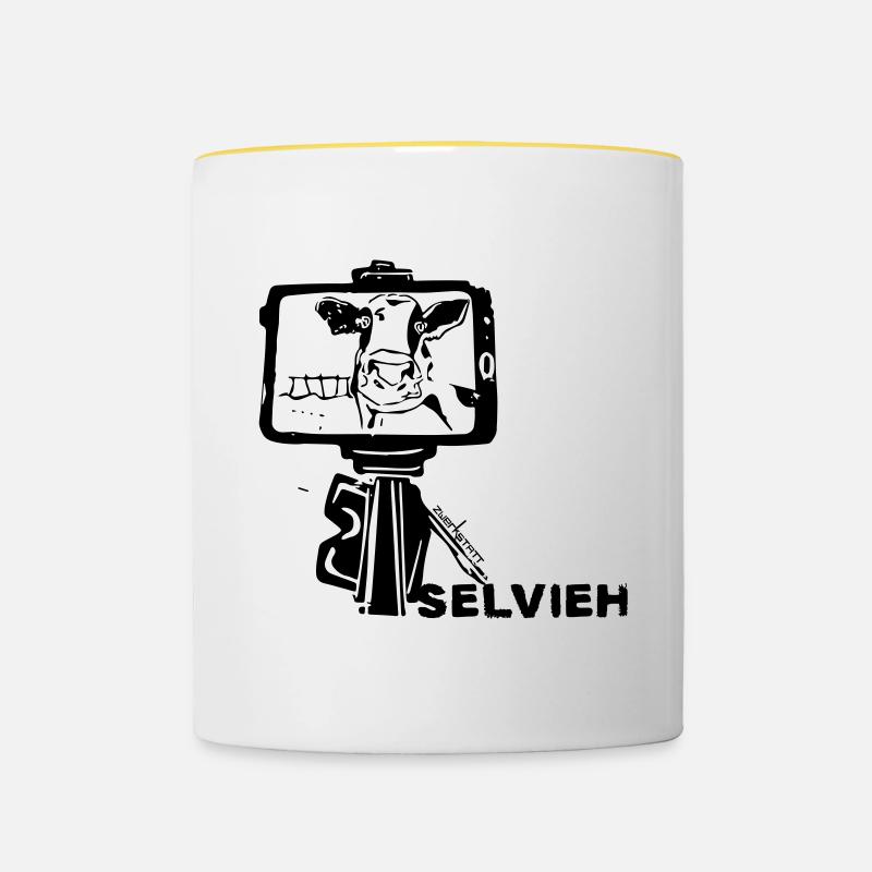 Selvieh - Tasse zweifarbig - Weiß/Gelb