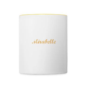 mirabelle plum - Contrasting Mug - white/yellow - Front
