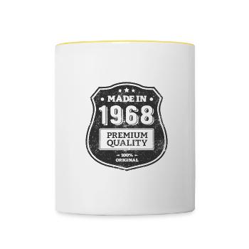 MADE IN 1968 - Contrasting Mug - white/yellow - Front