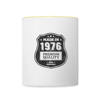MADE IN 1976 - Contrasting Mug - white/yellow - Front