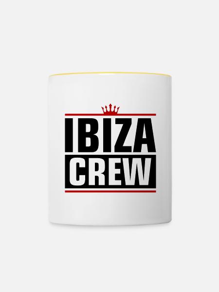 Ibiza Crew - Tasse zweifarbig - Weiß/Gelb