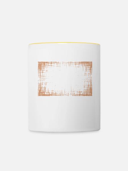 Fran White - Tasse zweifarbig - Weiß/Gelb