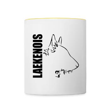 LAEKENOIS PROFIL Wilsigns - Tasse zweifarbig - Weiß/Gelb - Vorne