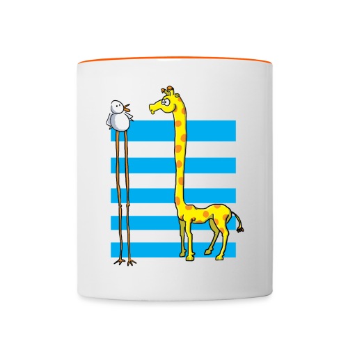 La girafe et l'échassier - Mug contrasté