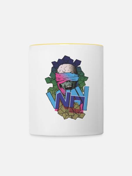 NO_WAY - Tasse zweifarbig - Weiß/Gelb