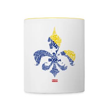 Bosna i Hercegovina Ljiljan - Contrasting Mug - white/yellow - Front