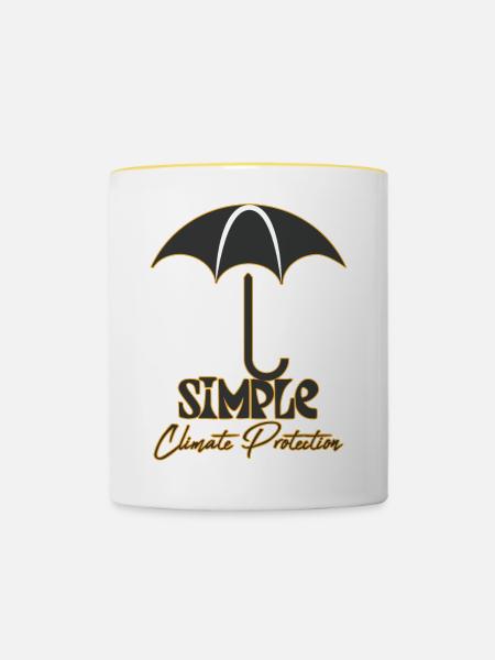 Simple - Climate Protection - Tasse zweifarbig - Weiß/Gelb