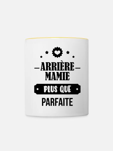 Großmütter / Oma / Mami / Großmutter / Mamy - Tasse zweifarbig - Weiß/Gelb