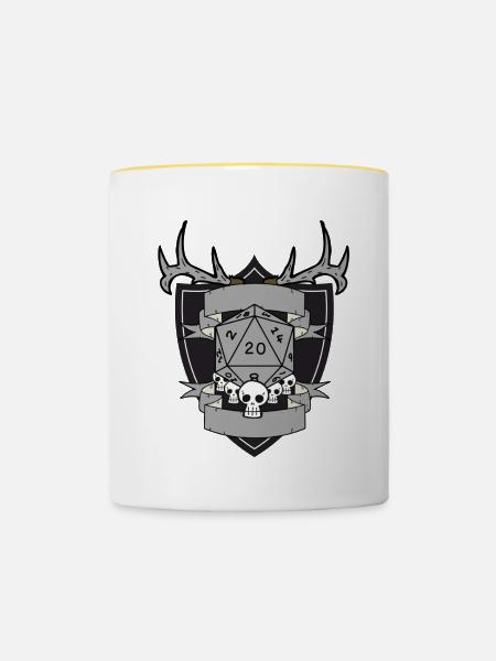 Druid empty grey - Tasse zweifarbig - Weiß/Gelb
