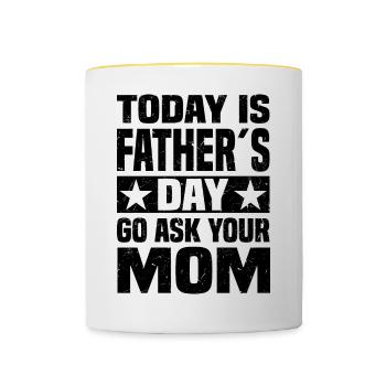Father’s Day - Contrasting Mug - white/yellow - Front