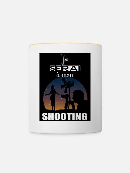 Ich werde schießen - Tasse zweifarbig - Weiß/Gelb