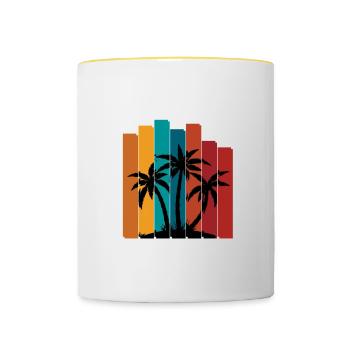 Summer - Mug contrasté - blanc/jaune - Devant